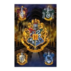 Poster Harry Potter Casas De Hogwarts
