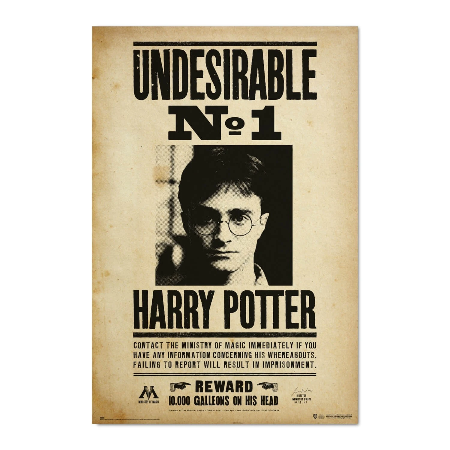 Poster Harry Potter Wanted: Indeseable Numero 1 3 Poster Harry Potter Wanted: Indeseable Numero 1