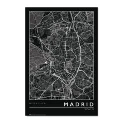 Poster Mapa De Madrid En Blanco Y Negro