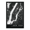 Poster Mapa De Nueva York En Blanco Y Negro -Eric Ventas poster mapa de nueva york en blanco y negro
