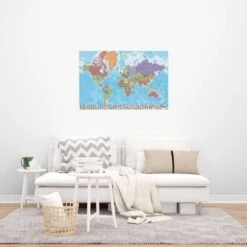 Poster Mapa Mundo Ita Fisico Politico -Eric Ventas poster mapa mundo ita fisico politico 1