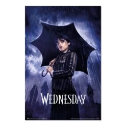 Poster Miercoles Wednesday Umbrella