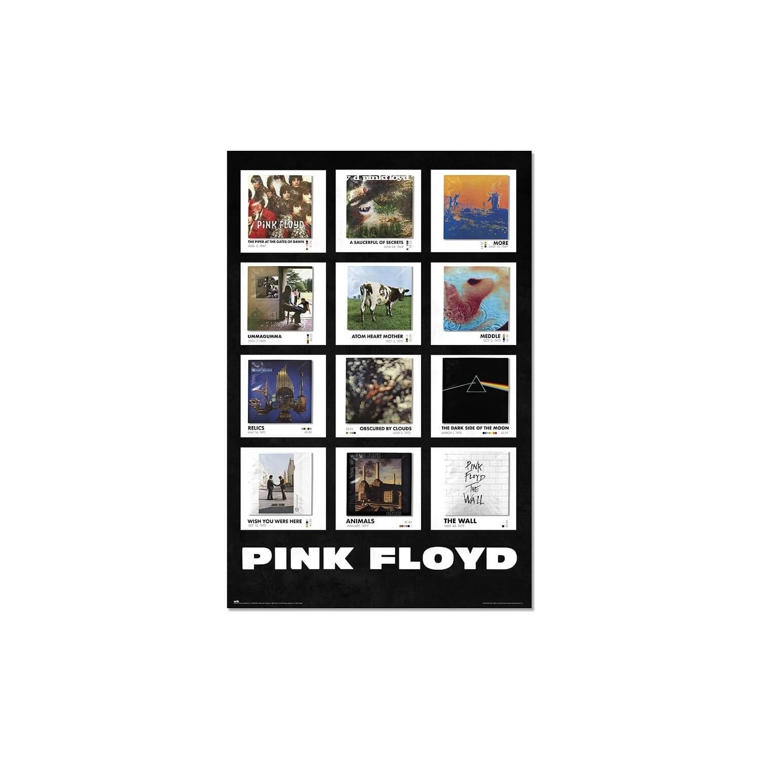 Poster Pink Floyd Album Covers 3 Poster Pink Floyd Album Covers