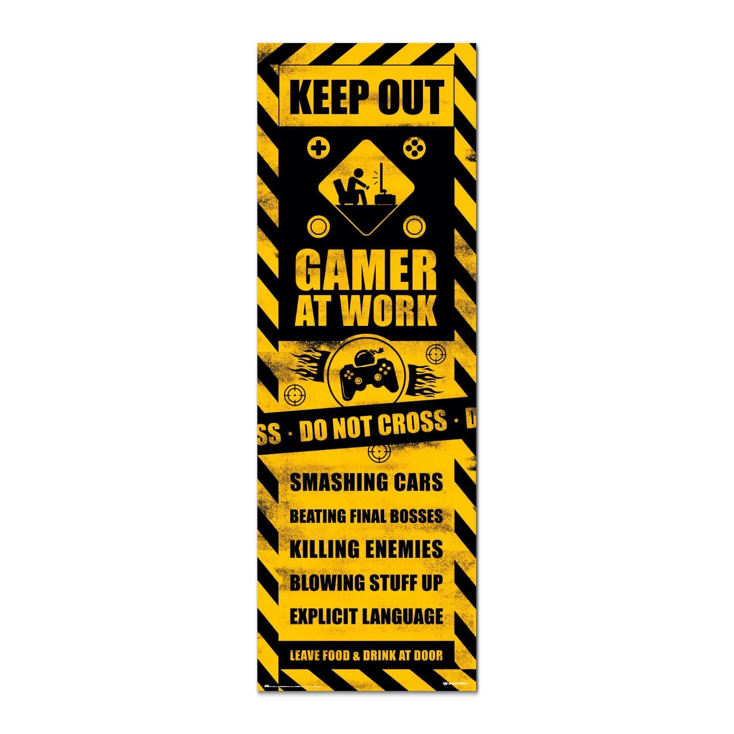 Poster Puerta Gameration Gaming Caution 3 Poster Puerta Gameration Gaming Caution