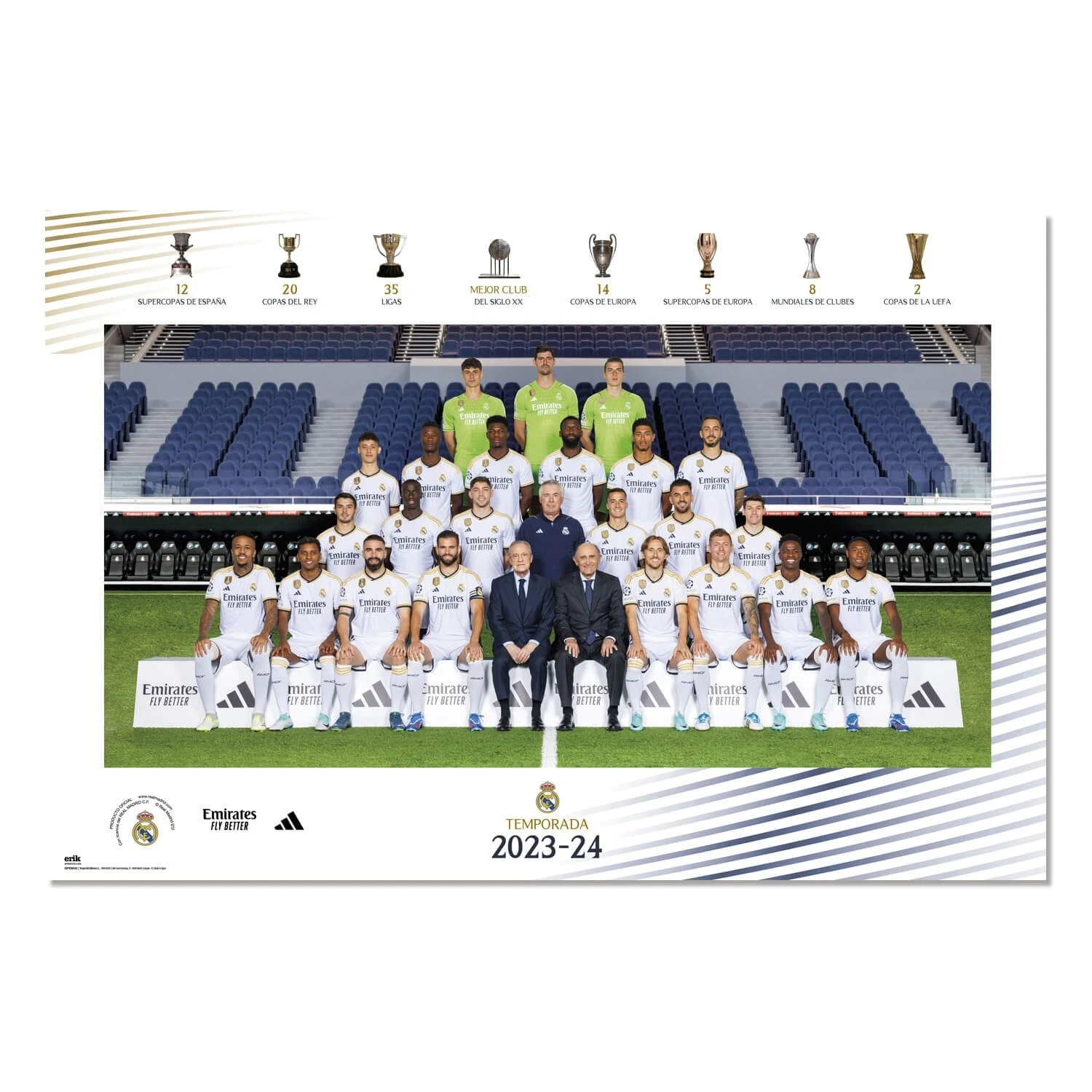 Poster Real Madrid Plantilla 2023/2024 3 Poster Real Madrid Plantilla 2023/2024