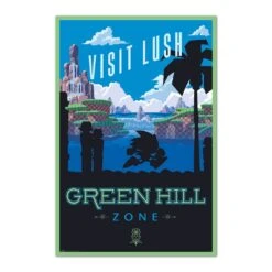 Poster Sonic The Hedgehog Visit Lush Green Hill Zone