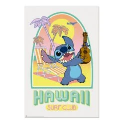 Poster Stitch Hawaii Club Surf Disney
