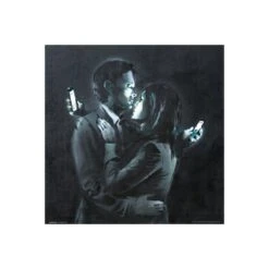 Print Banksy Mobile Phone Lovers 30X30 Cm