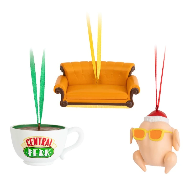 Set Adornos Navidad Friends Pavo, Sofa Y Taza Central Perk 3 Set Adornos Navidad Friends Pavo, Sofa Y Taza Central Perk
