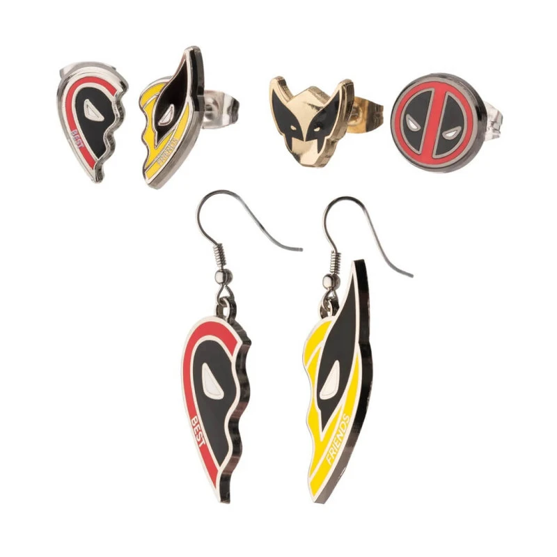 Set De Pendientes Deadpool Y Lobezno Marvel 4 Set De Pendientes Deadpool Y Lobezno Marvel - Imagen 2