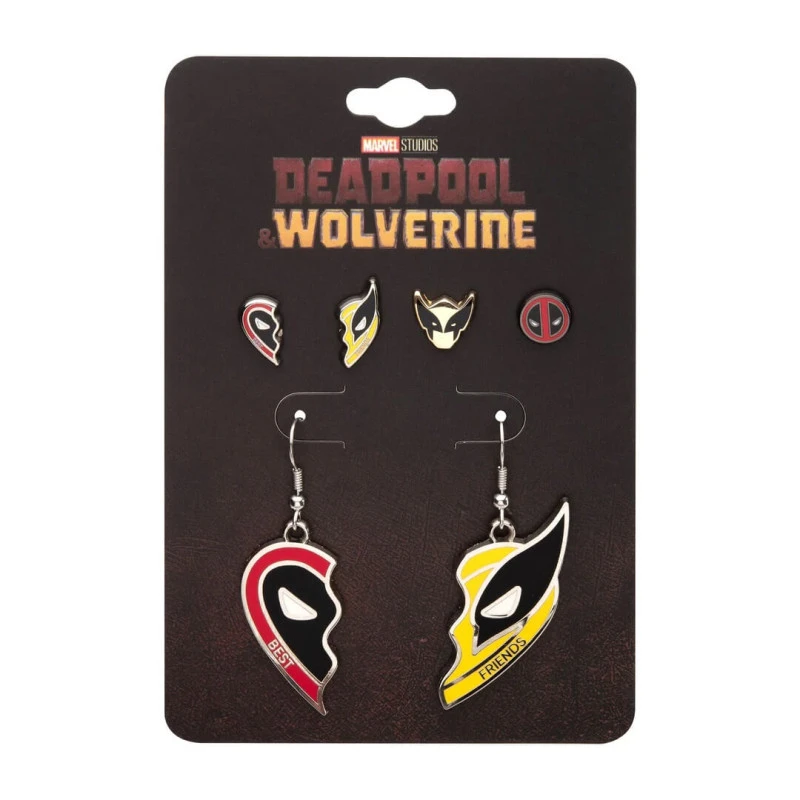 Set De Pendientes Deadpool Y Lobezno Marvel 5 Set De Pendientes Deadpool Y Lobezno Marvel - Imagen 3