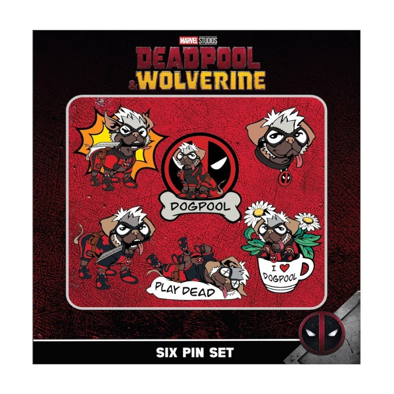 Set De Pins Dogpool Deadpool Marvel 4 Set De Pins Dogpool Deadpool Marvel - Imagen 2