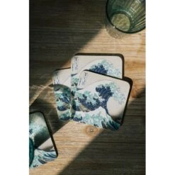 Set De Posavasos La Gran Ola De Kanagawa Hokusai -Eric Ventas set posavasos hokusai 5