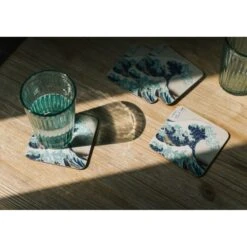 Set De Posavasos La Gran Ola De Kanagawa Hokusai -Eric Ventas set posavasos hokusai 7