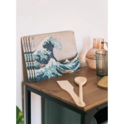 Set De Salvamanteles La Gran Ola De Kanagawa Hokusai -Eric Ventas set salvamanteles hokusai 4