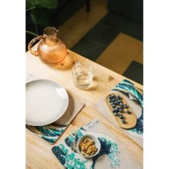 Set De Salvamanteles La Gran Ola De Kanagawa Hokusai -Eric Ventas set salvamanteles hokusai 7