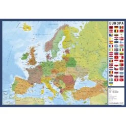 Vade Protector De Escritorio Escolar Mapa Europa